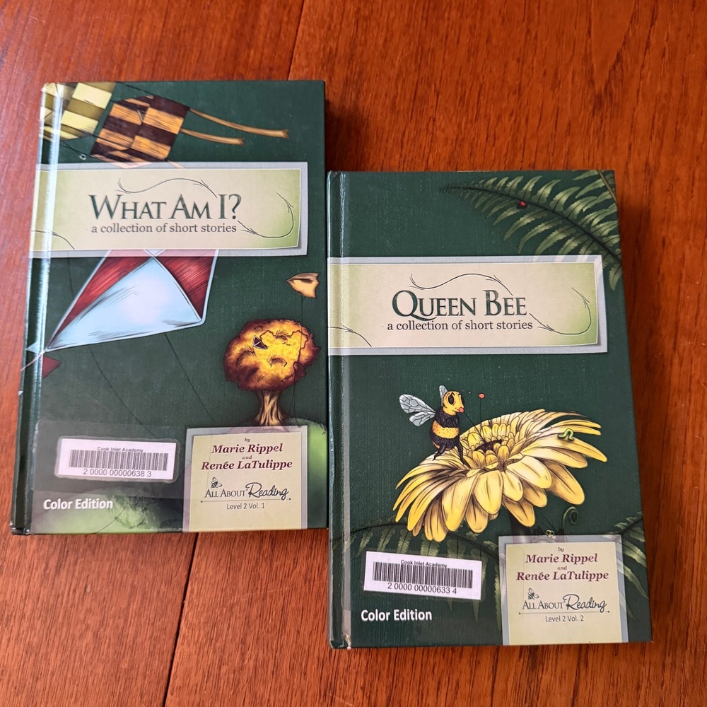 All About Reading Level 2 Color Edition What Am I & Queen Bee Short Stories Set